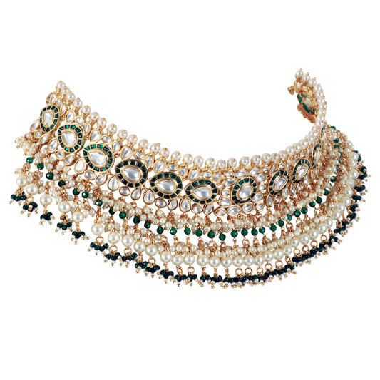 Kundan Necklace Set with Tikka