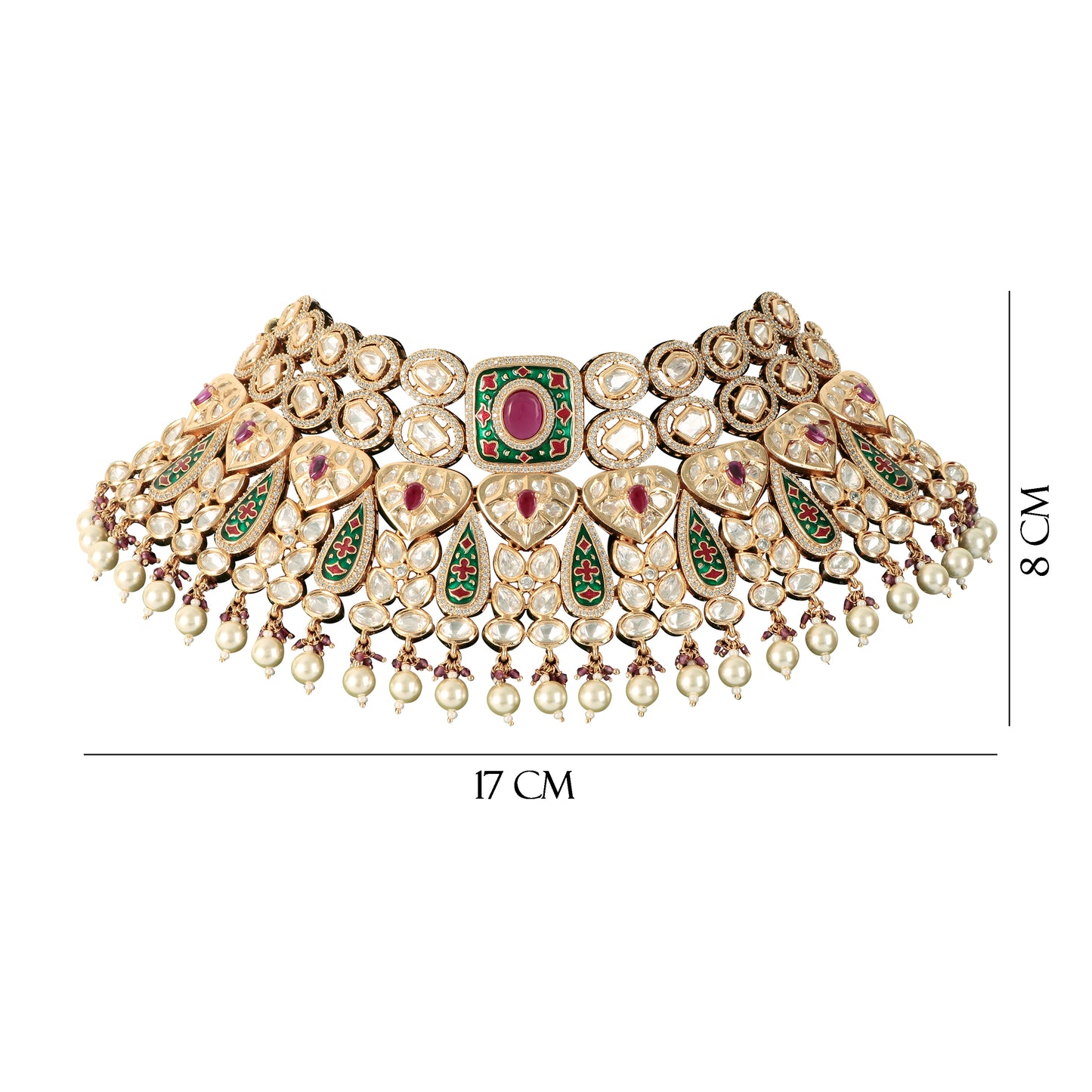 Kundan Necklace Set with Tikka