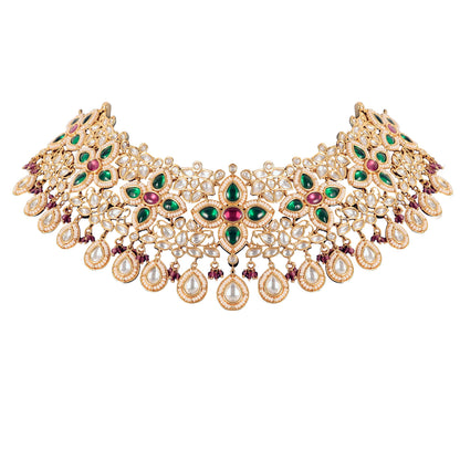 Kundan Necklace Set with Tikka