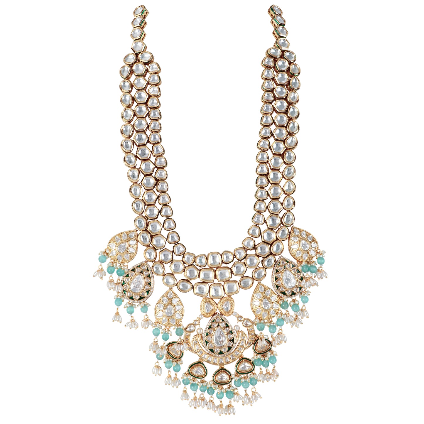 Bridal Kundan Necklace Set with Tikka