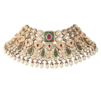 Kundan Necklace Set with Tikka
