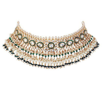 Kundan Necklace Set with Tikka