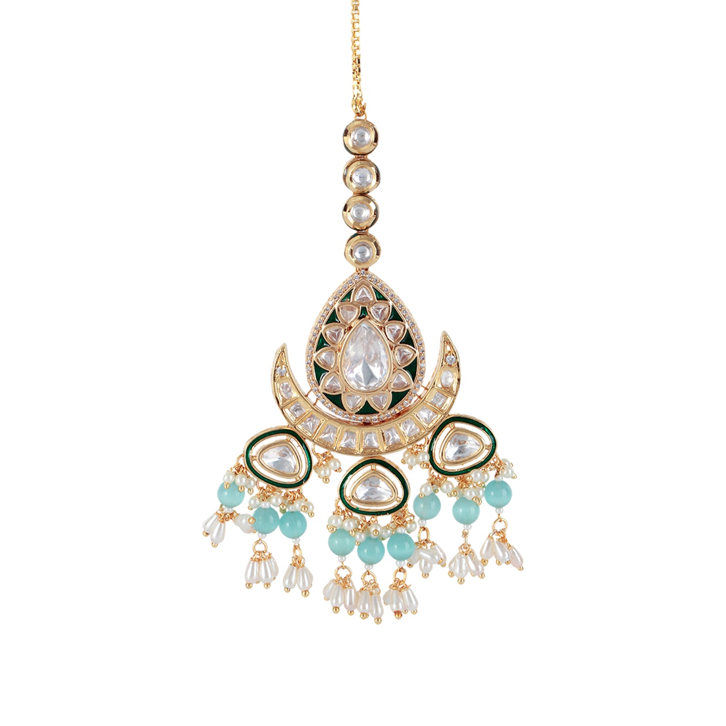 Bridal Kundan Necklace Set with Tikka