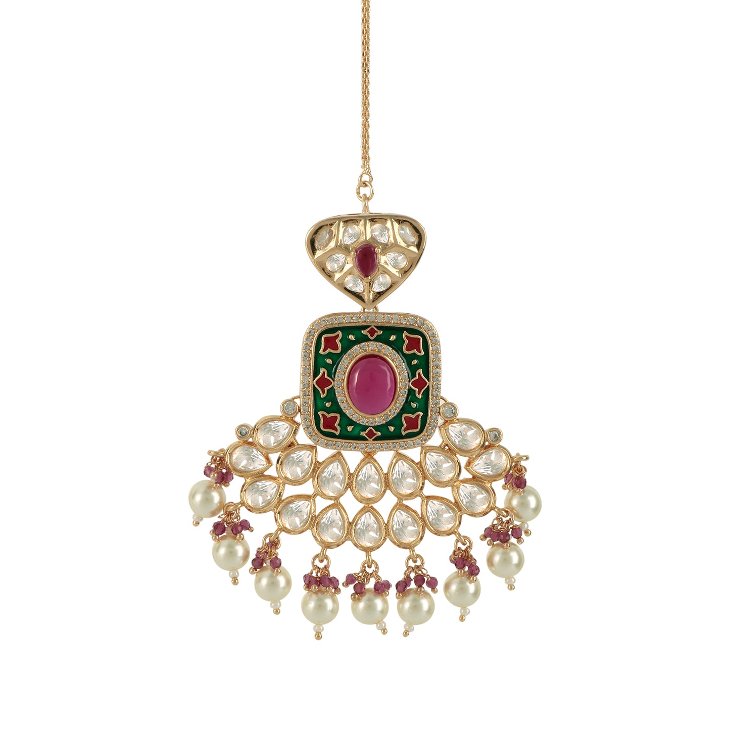 Kundan Necklace Set with Tikka