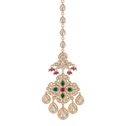 Kundan Necklace Set with Tikka