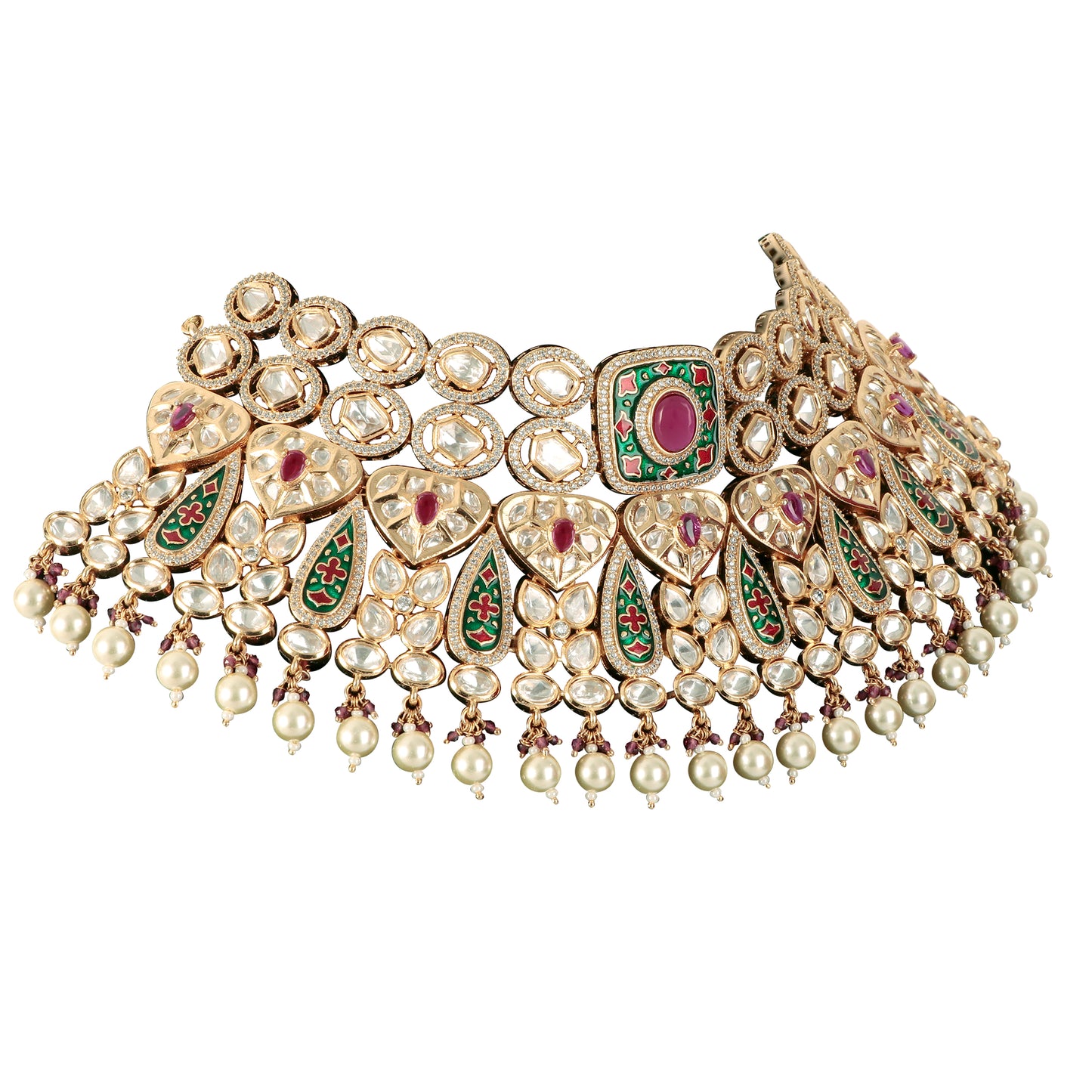 Kundan Necklace Set with Tikka
