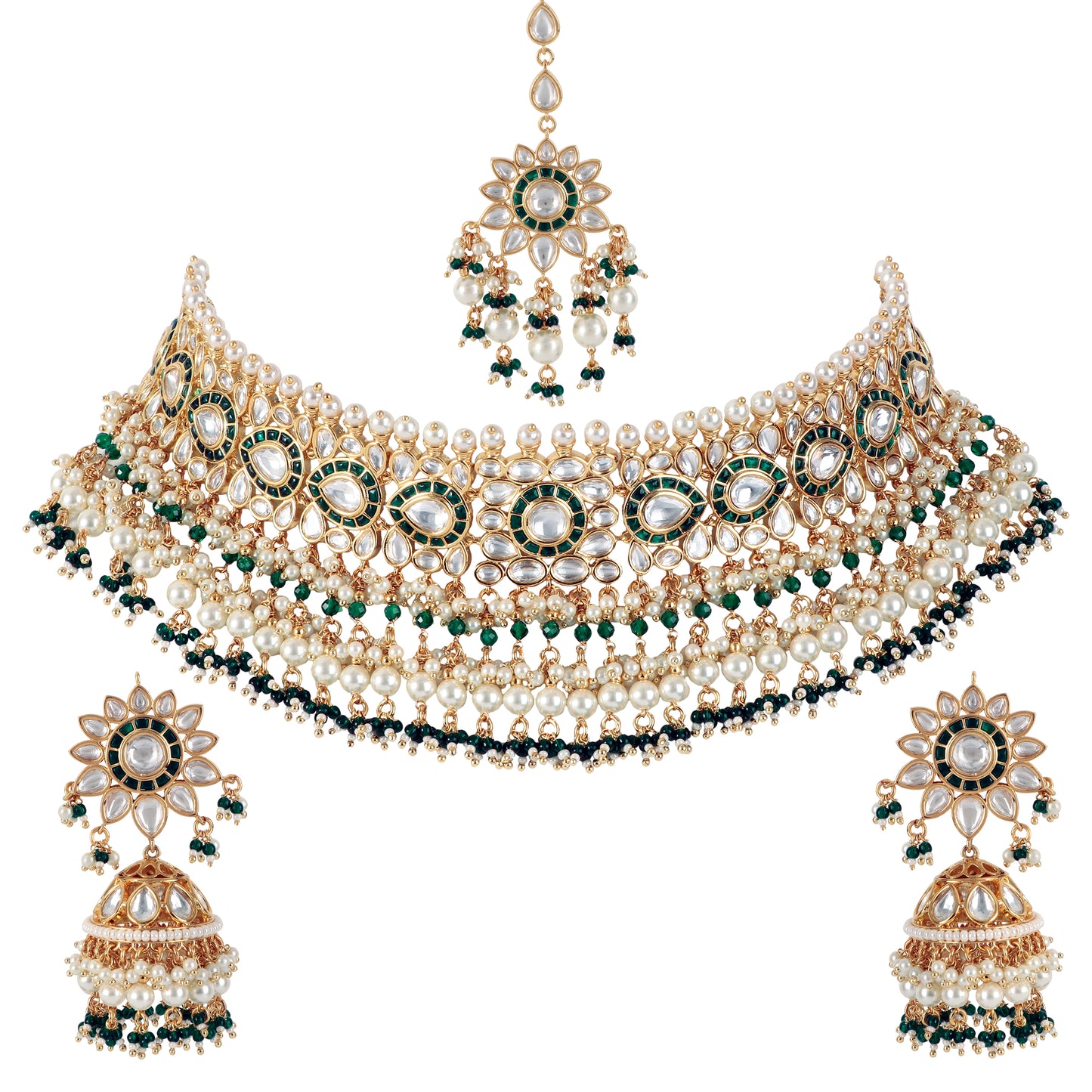 Kundan Necklace Set with Tikka