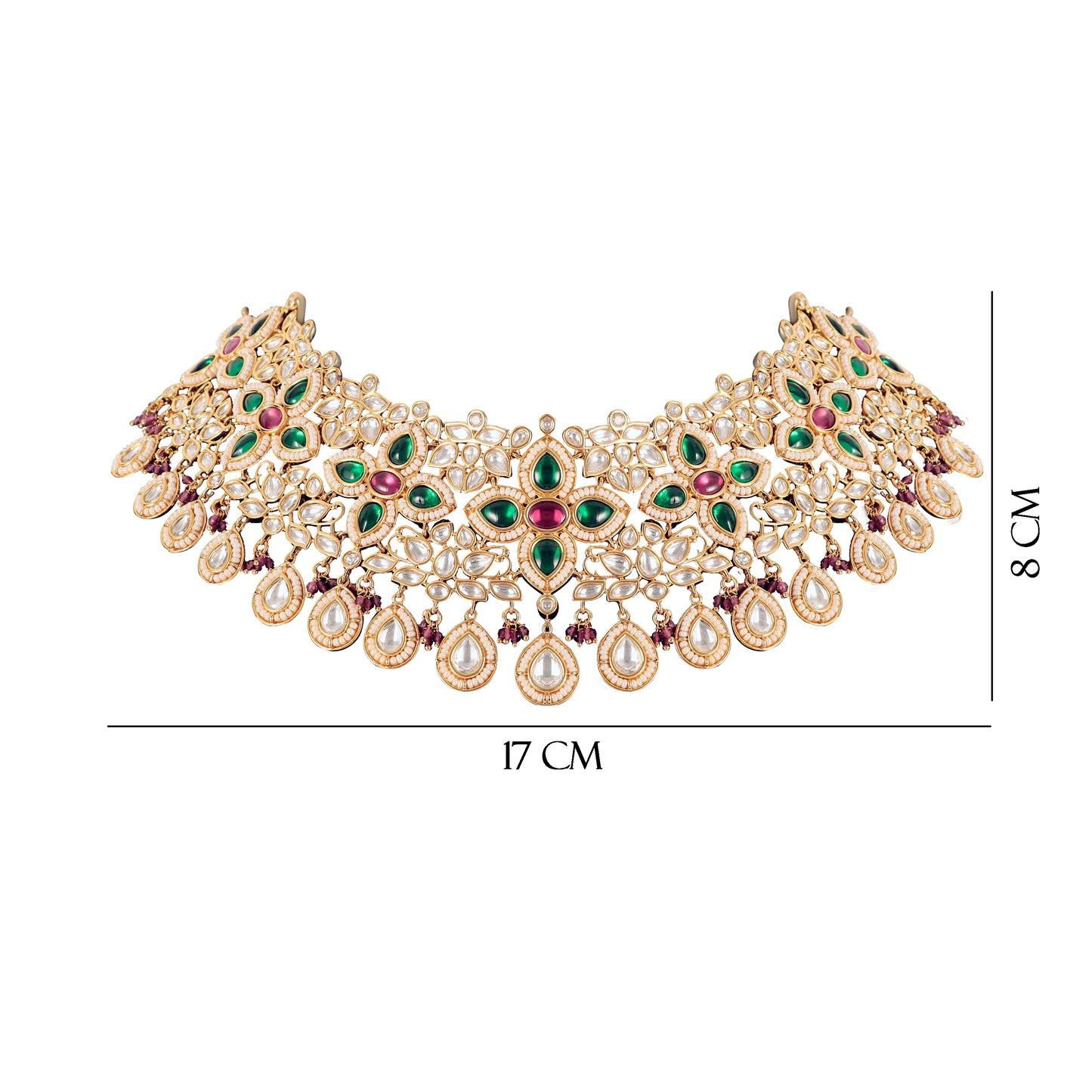 Kundan Necklace Set with Tikka