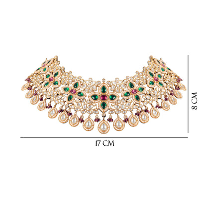 Kundan Necklace Set with Tikka