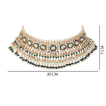 Kundan Necklace Set with Tikka