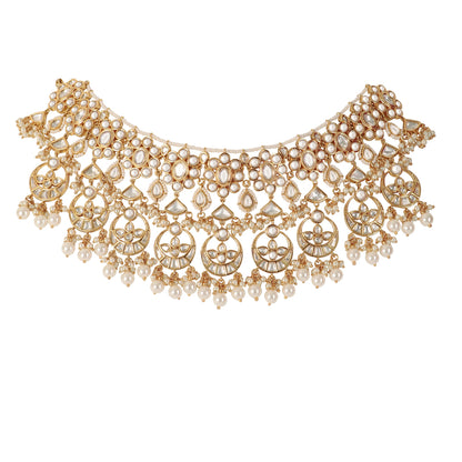 Kundan Necklace Set with Tikka