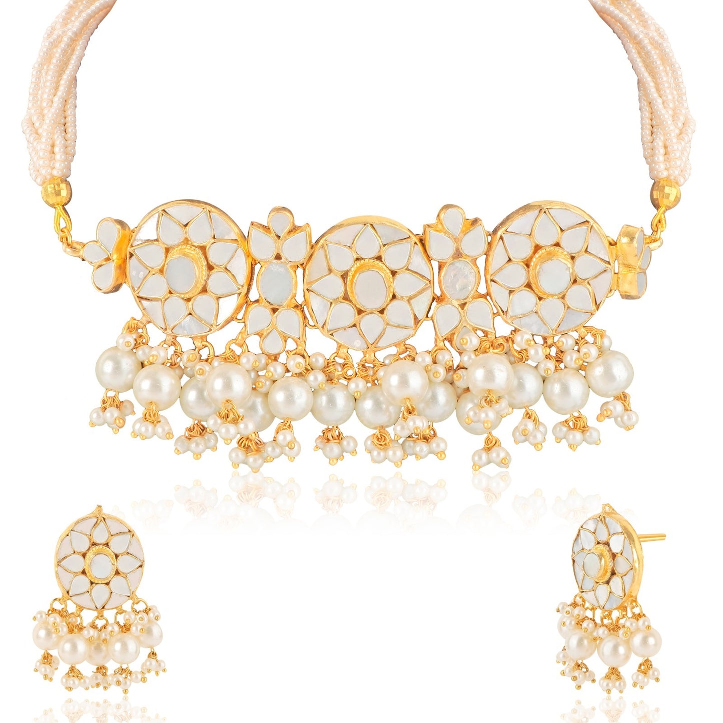 Mother Of Pearl Choker Set