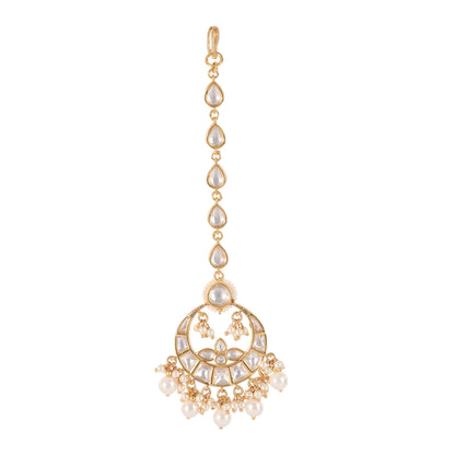 Kundan Necklace Set with Tikka