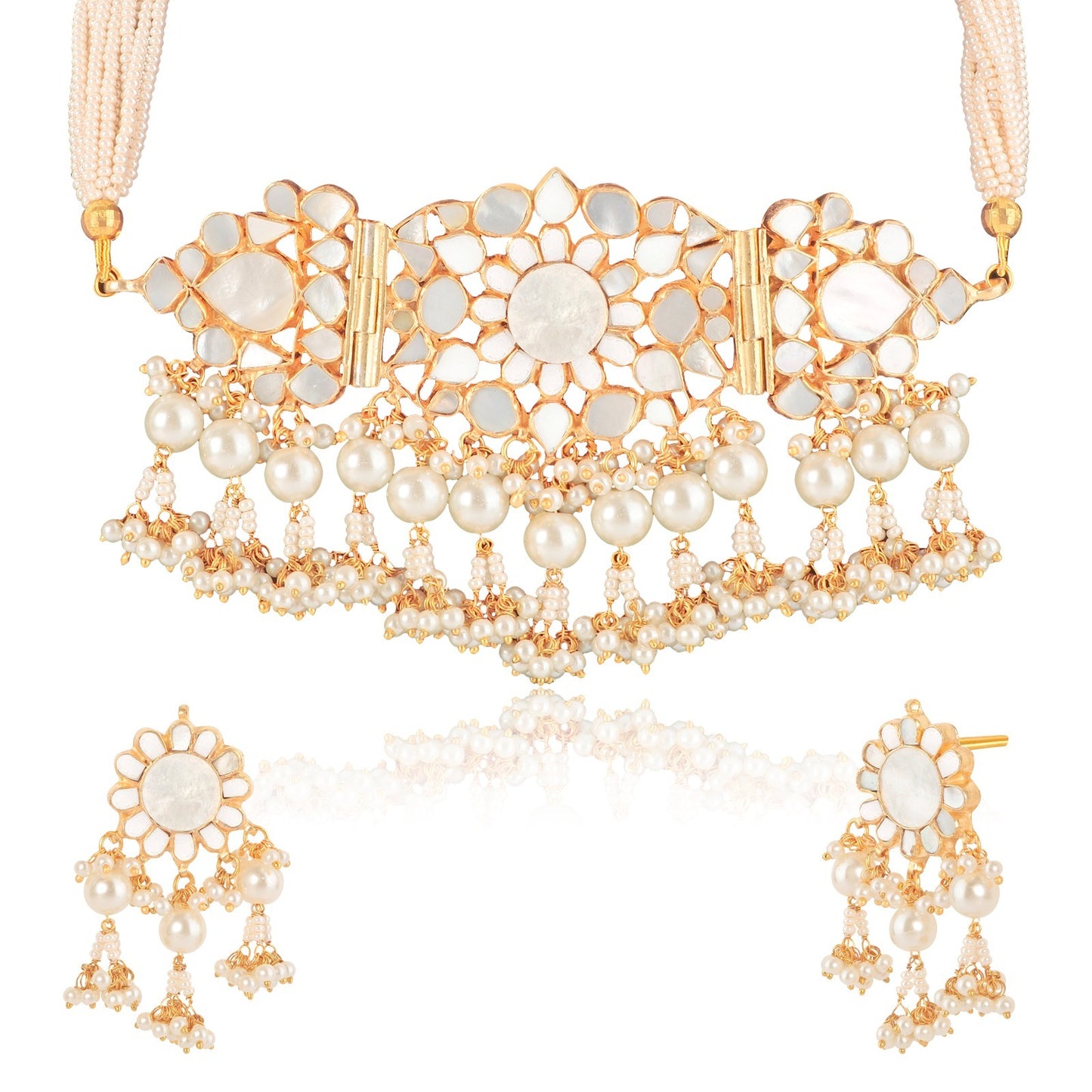 Mother Of Pearl Choker Set